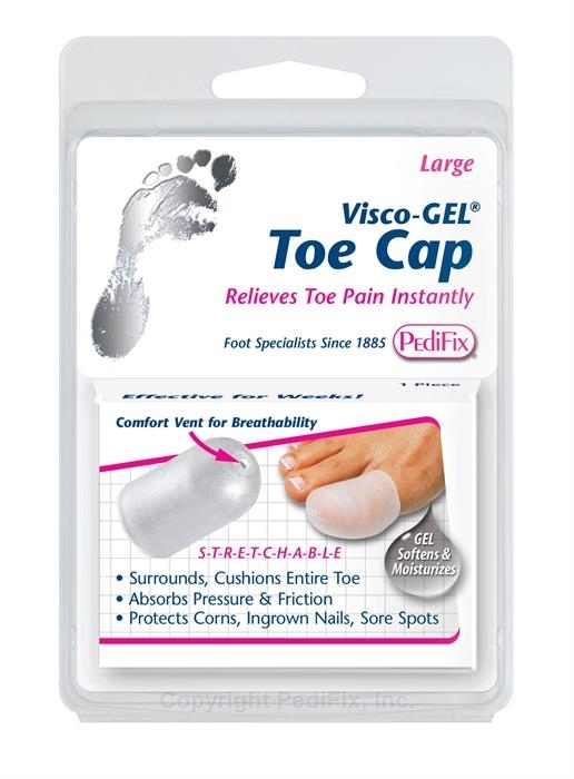PediFix Visco-Gel Toe Cap- Relieves Toe Pain Instantly- Large