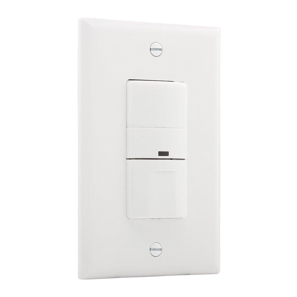 Eaton VS306U-W 600-Watt 120V Wall Mount Occupancy/Vacancy Sensor without Wallpla