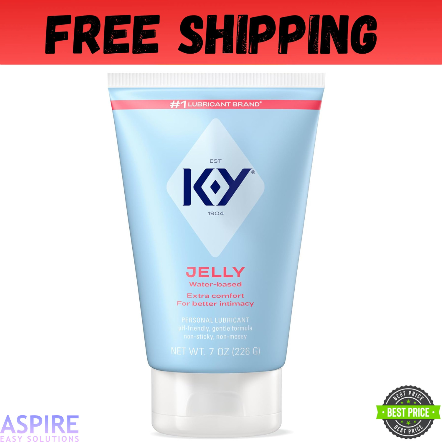 K-y Jelly Classic Water-based Personal Lubricant, Water Based Lube, 7 Oz Pack 1