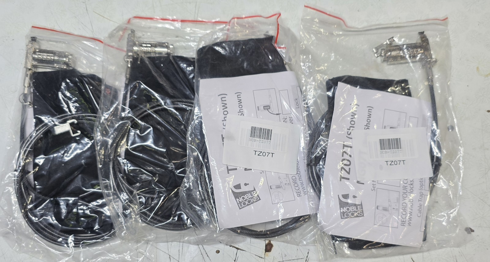 ***4*** Noble Locks TZ07T / NOB-TZ07T Locking Cable Lock Kit
