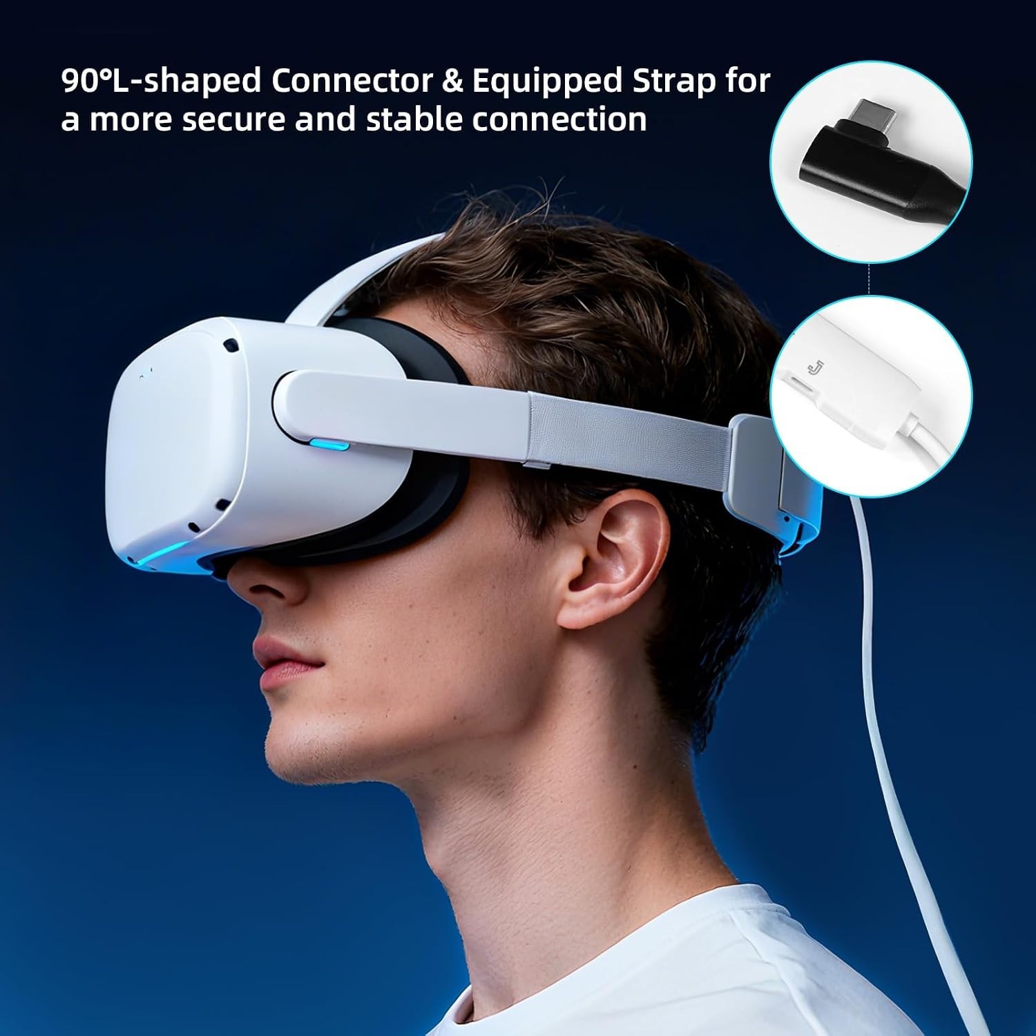 Durable 16FT Fast Charging VR Link Cable - Tangle-Free Data Transfer for Gaming