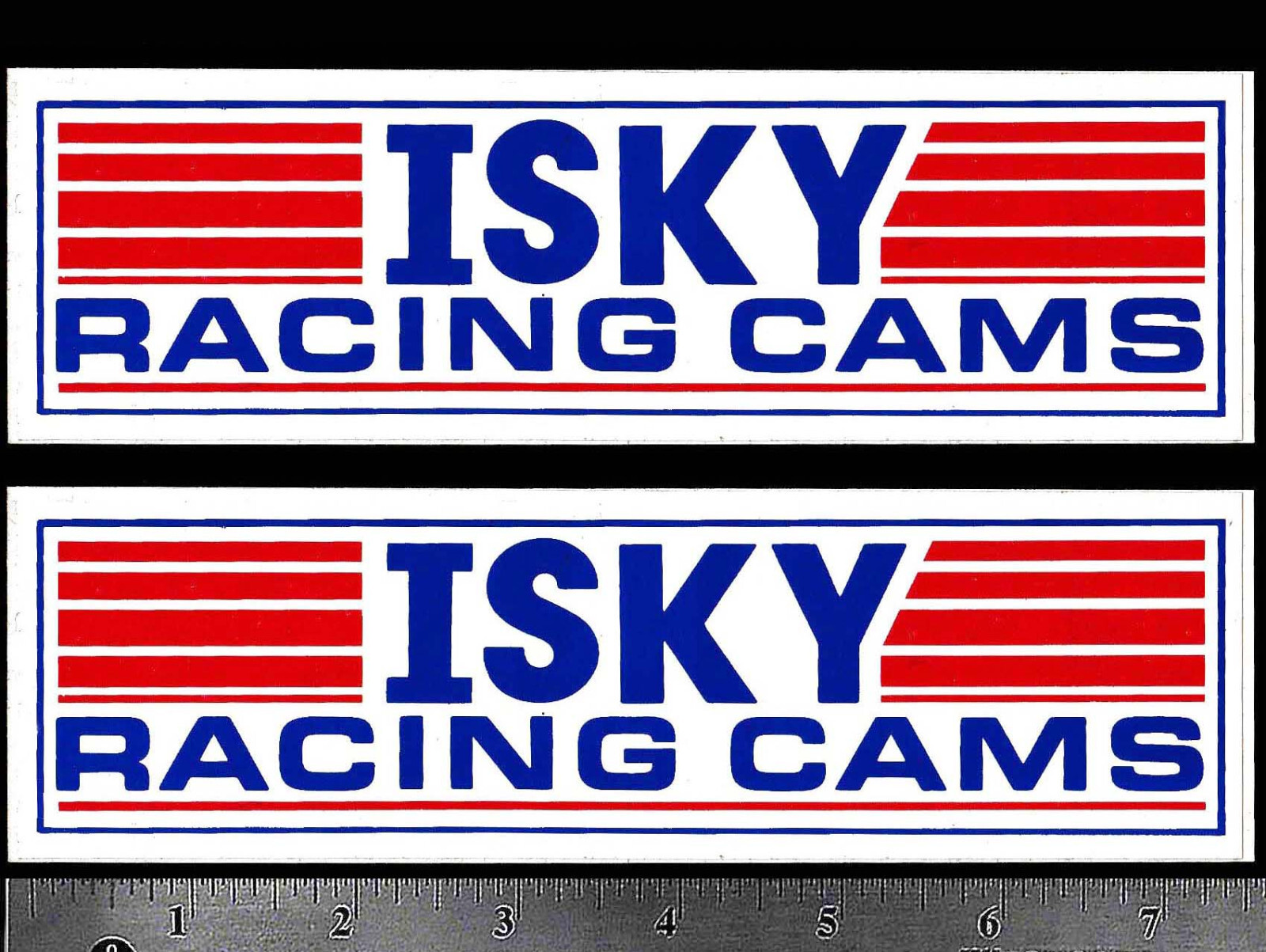 ISKY RACING CAMS - Set of 2 Original Vintage 1970's Racing Decals/Stickers