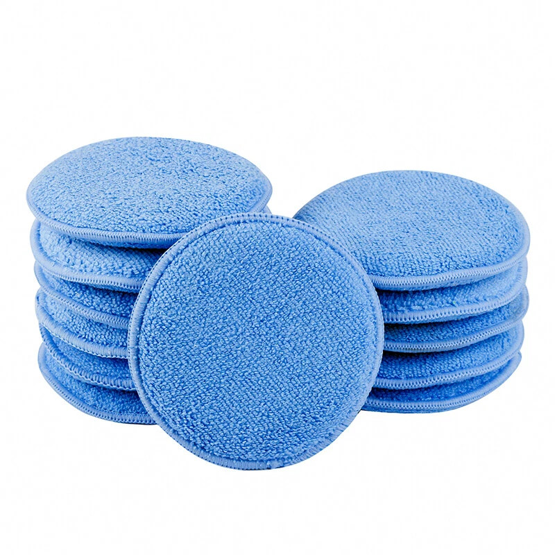 10PCS 5" Microfiber Foam Sponge Polish Wax Applicator Car Detailing Cleaning Pad