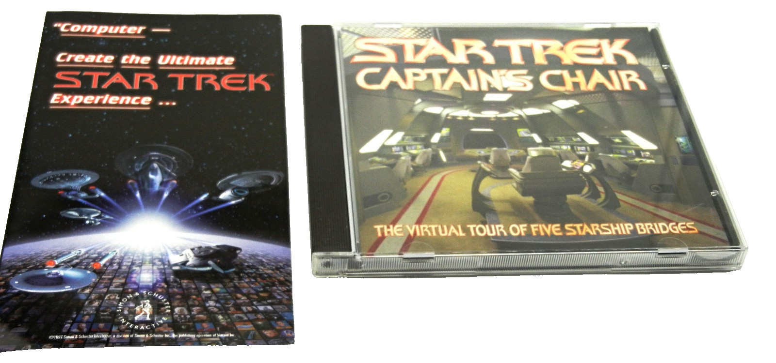Star Trek: Captain's Chair PC/MAC USS Enterprise Deep Space Ship Decks Views CD