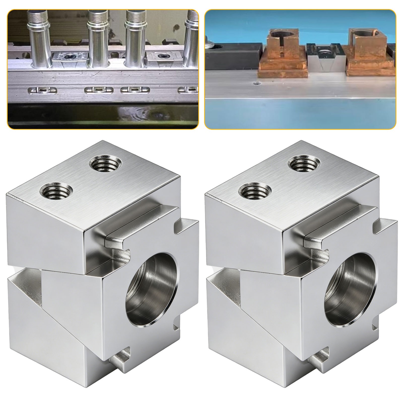 2PCS OK Clamp Adjustable Double-Wedge OK-Vise Workholding Clamp CNC M6 Fixture