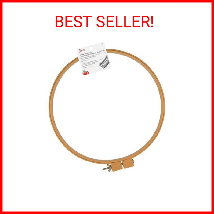 Dritz 3203 Plastic No-Slip Quilting Hoop, 14-Inch, Natural