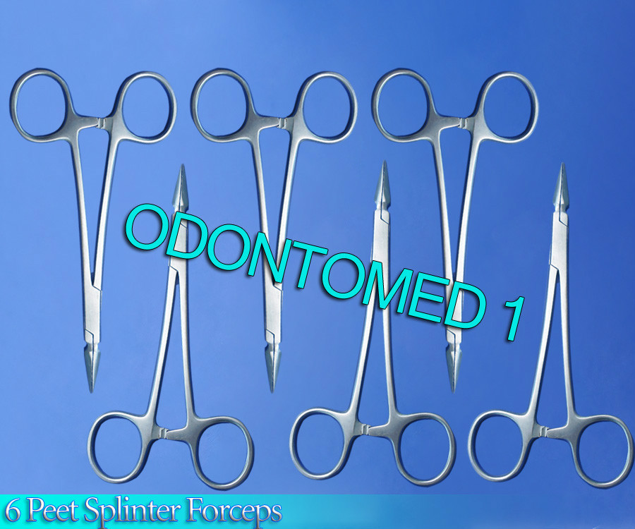6 Peet Splinter Forceps 4.75" Surgical &Veterinary Instruments