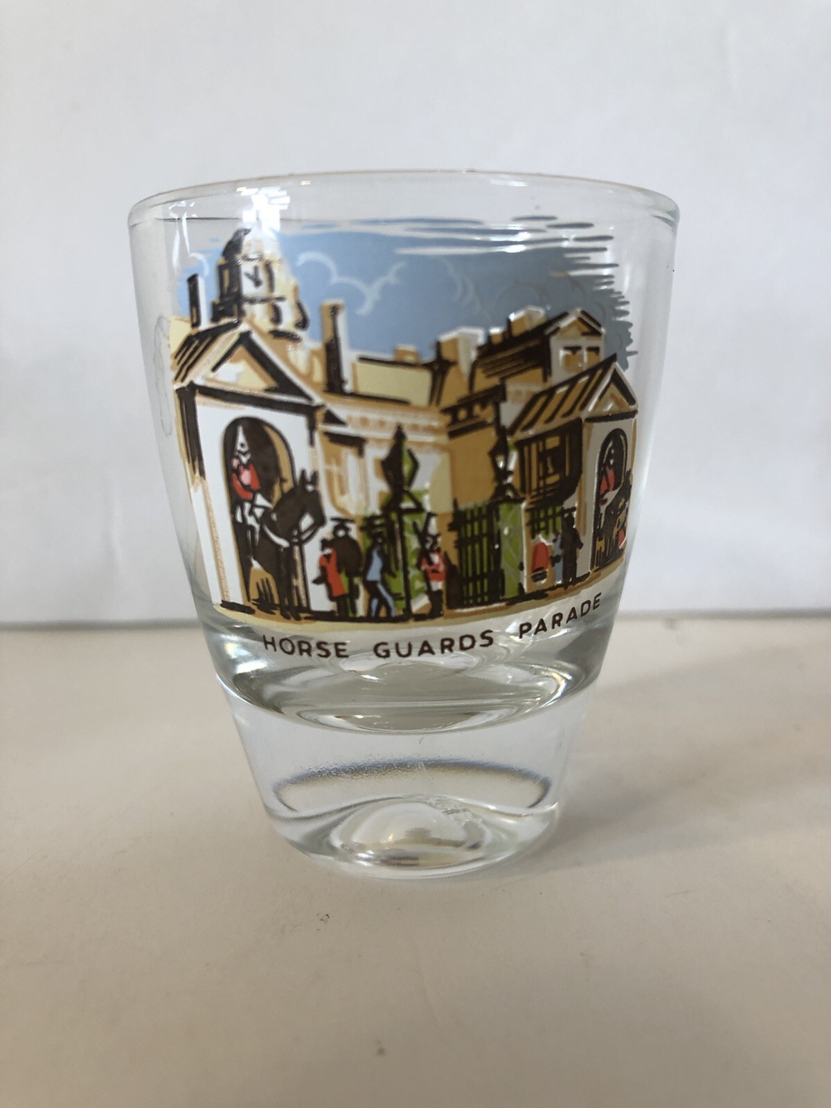 Horse Guards Parade shot glass, COMBINED SHIPPING $1.00 EACH