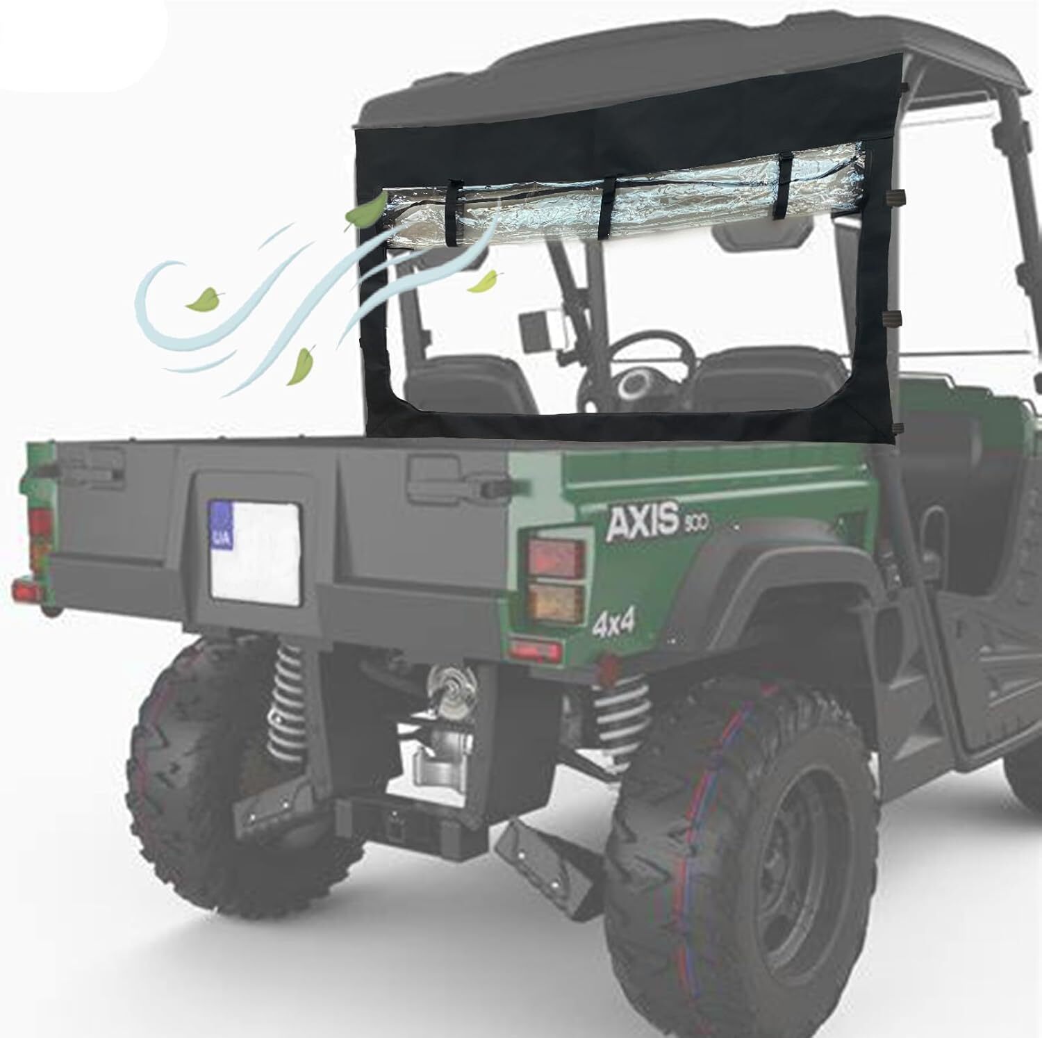 Hisun Utv Rear Windshield Clear Waterproof Fit Axis Massimo Coleman 80 Charac...