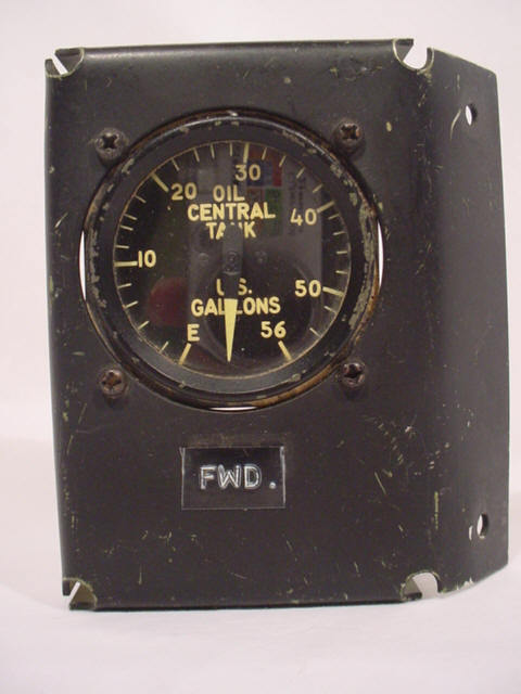 GE GENERAL ELECTRIC OIL QUANTITY AIRCRAFT INDICATOR GAUGE OIL CENTRAL TANK