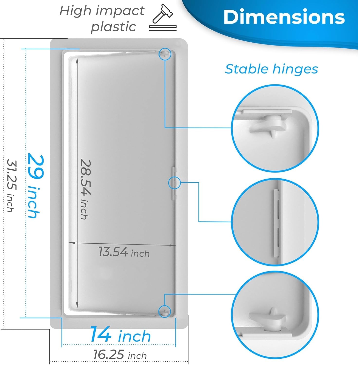 Access Panel for Drywall - 14 x 29 inch - Wall Hole Cover - Access Door - ...