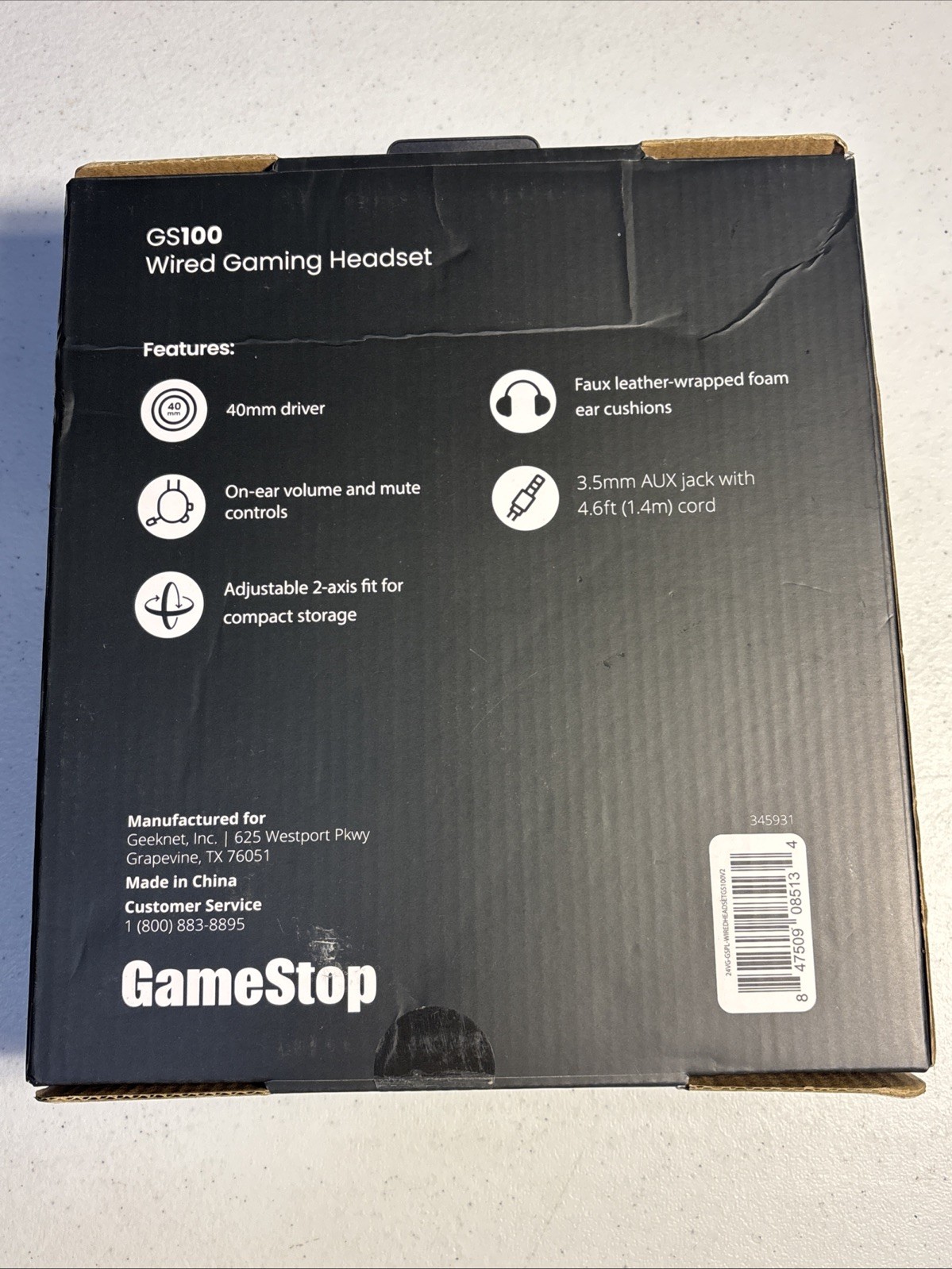 GAMESTOP GS100 GAMING HEADSET