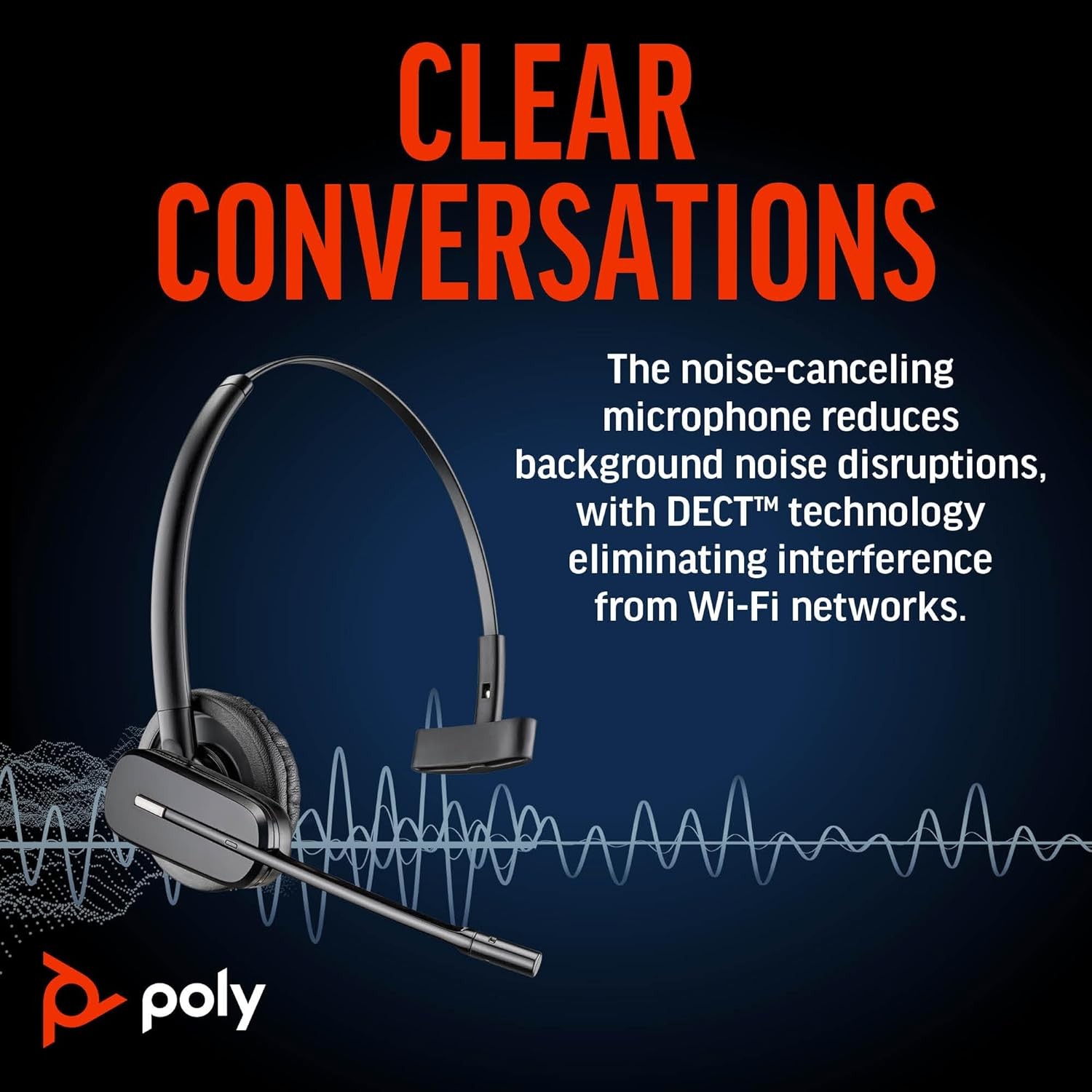 Poly CS540 Wireless Headset System Bundle