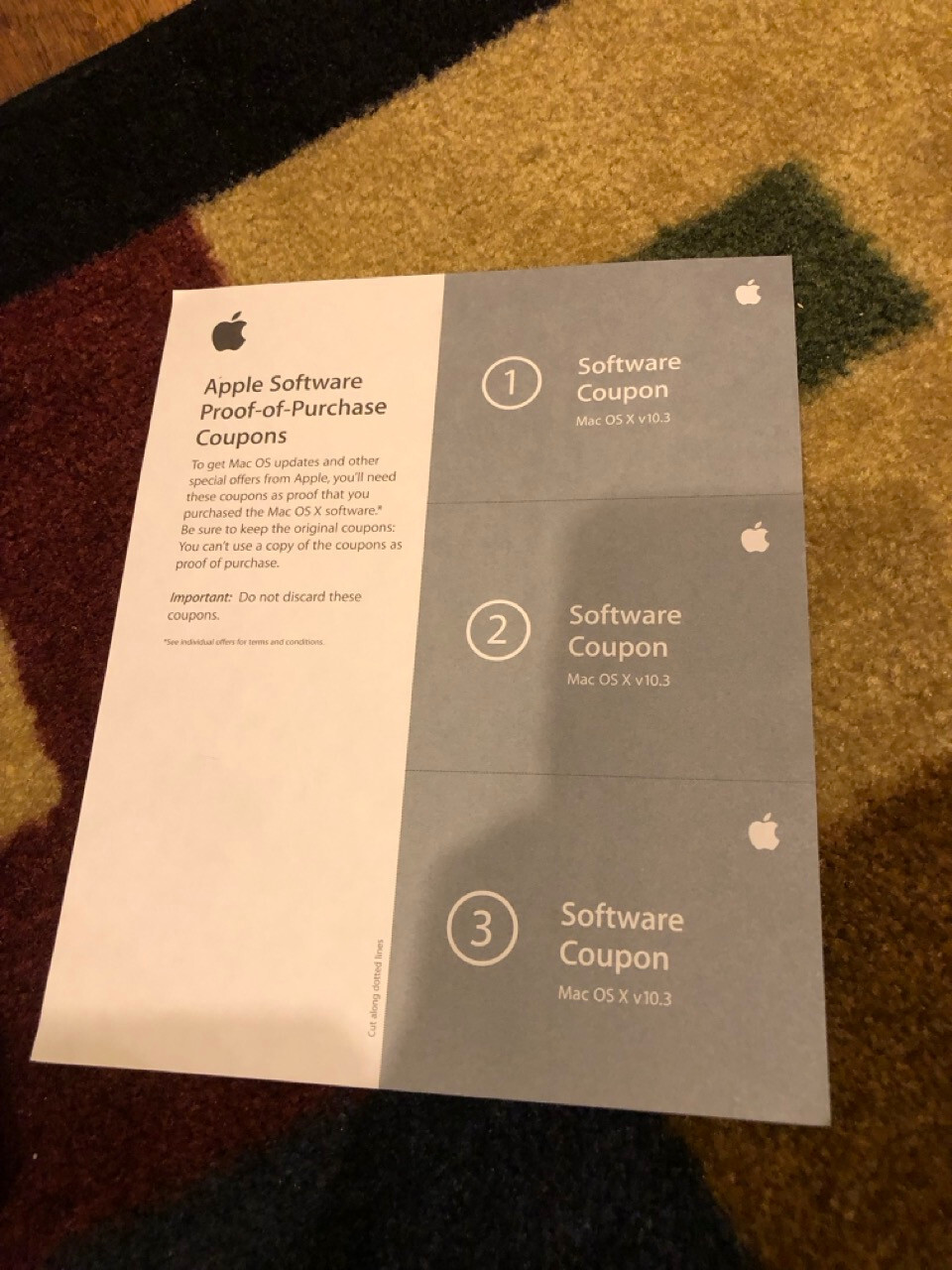  Vintage Apple Mac Macintosh OS X 10.3 Panther Computer Software Discs 1 2 3 