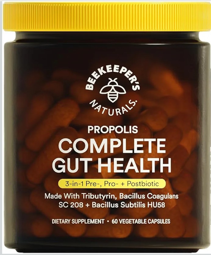 Complete Gut Health by Beekeeper's Naturals, 3-in-1 60 Count EXP 04/26
