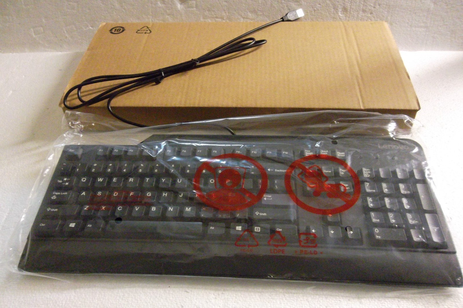 Lenovo Preferred Pro USB Keyboard Wired 104-Keys KU-0225 KB1021 00XH537 OEM NEW