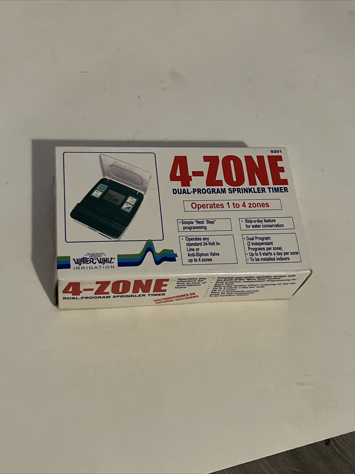 Water Whiz Minitec 4-Station Irrigation Timer 9201 Dual Program 6 Start Times