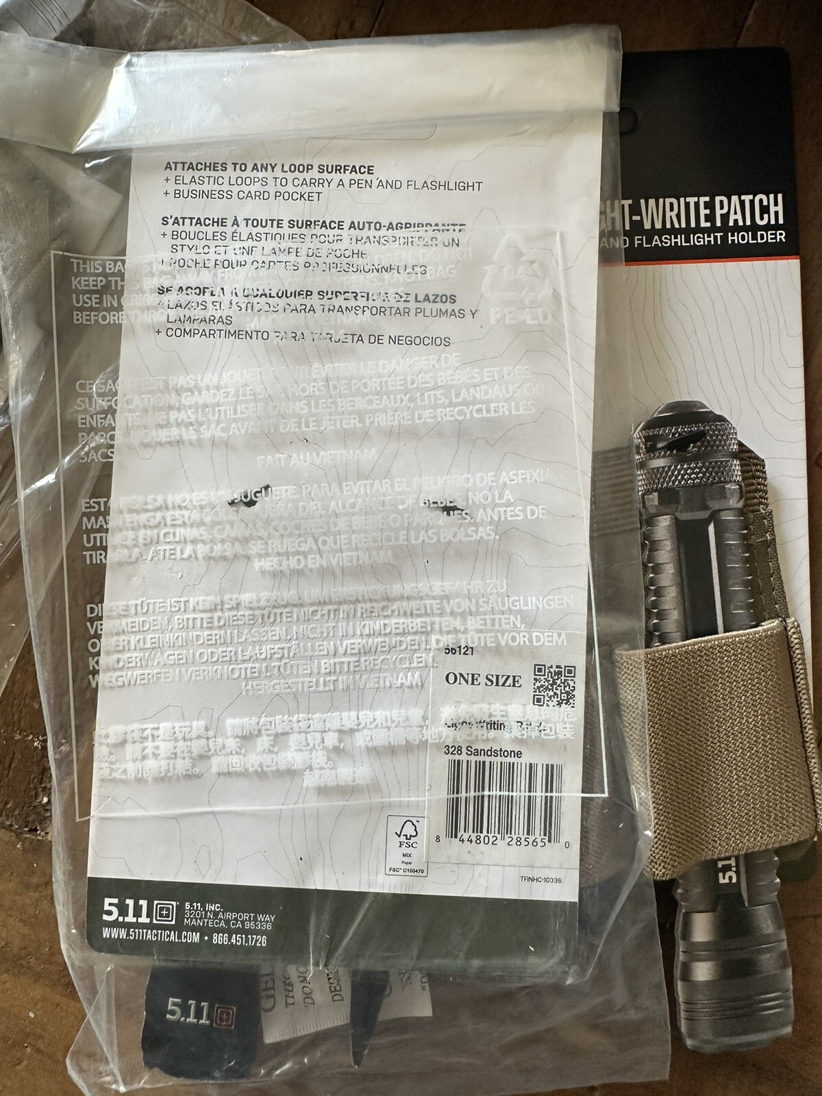 5.11 TACTICAL Hook And Loop Light-writing Patch,Sandstone,500D Nylon I Use Them!