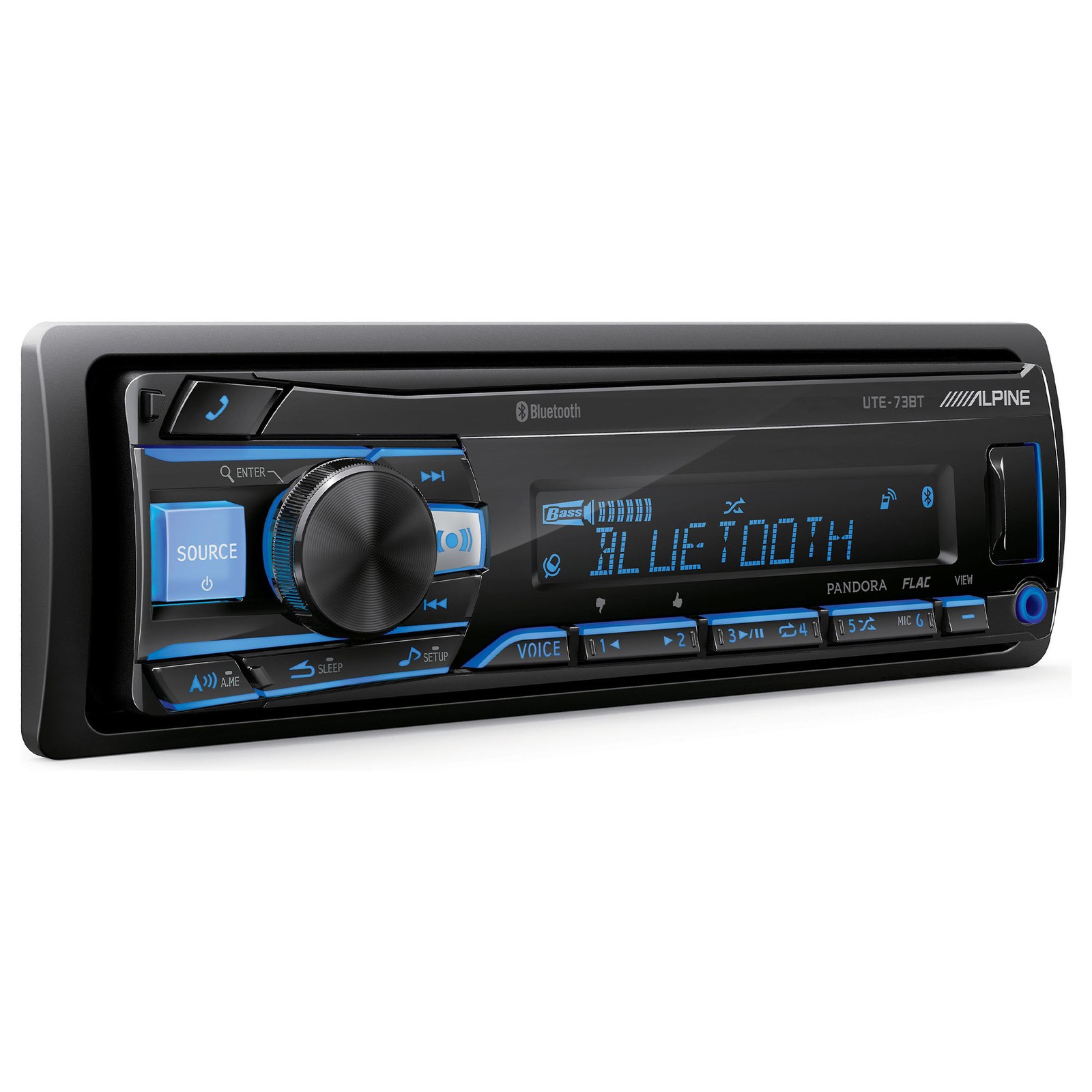 Alpine UTE-73BT Receiver & RUE-4360 Remote Bundle - Bluetooth Multimedia