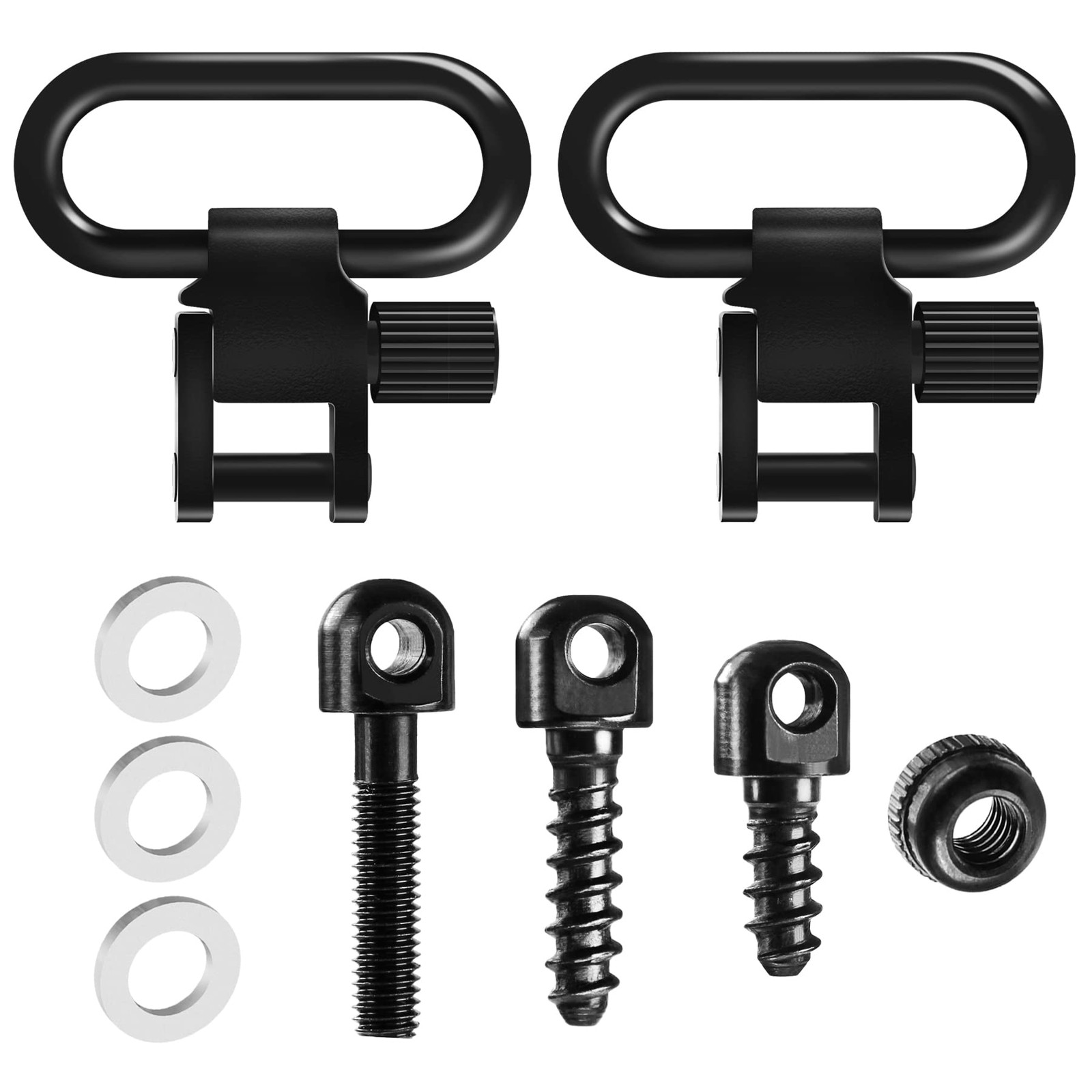 GUGULUZA Rifles Sling Swivels 1-Inch with 3 Pieces Wood Set - 1 inch