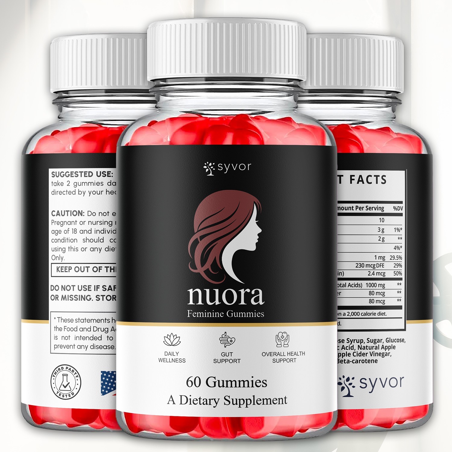 (5 Pack) Nuora ACV Gummys Advanced Formula 1000MG Vitamin Supplement 300 Gummies