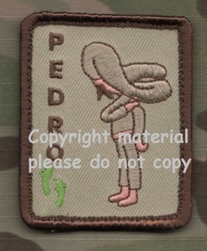 MEDEVAC TCCC COMBAT RESCUE CRO PEDRO PJ GREEN FOOT PRINT vêlkrö PATCH: USAF/CSAR