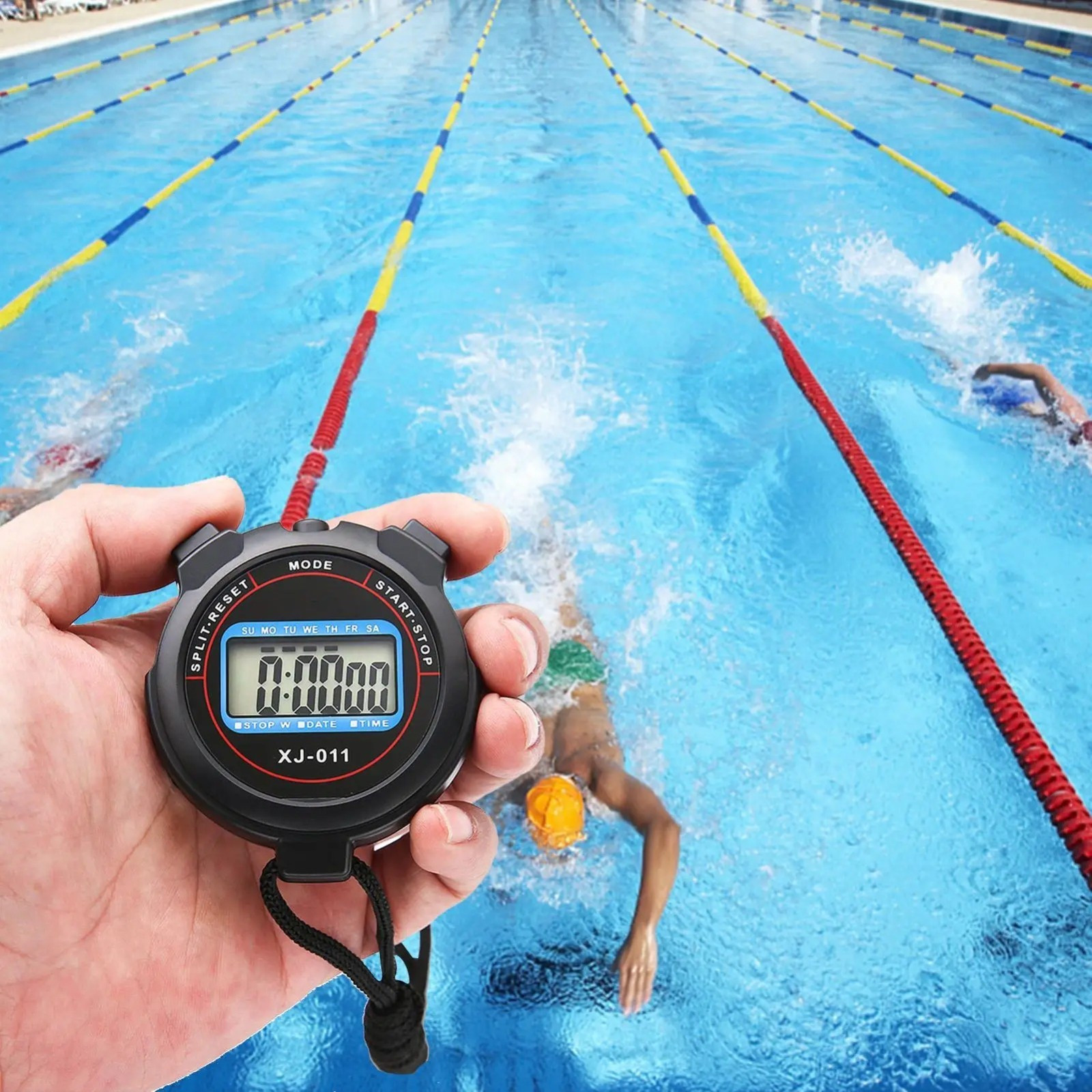 Stopwatch Digital LCD Sports Counter Timer Watch Handheld Countdown Stop Timer..