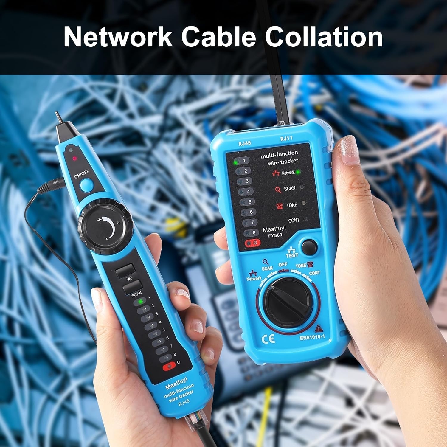 Network Cable Tester, Wire Tracker Multifunction, Tracer with Probe Sound, RJ11...