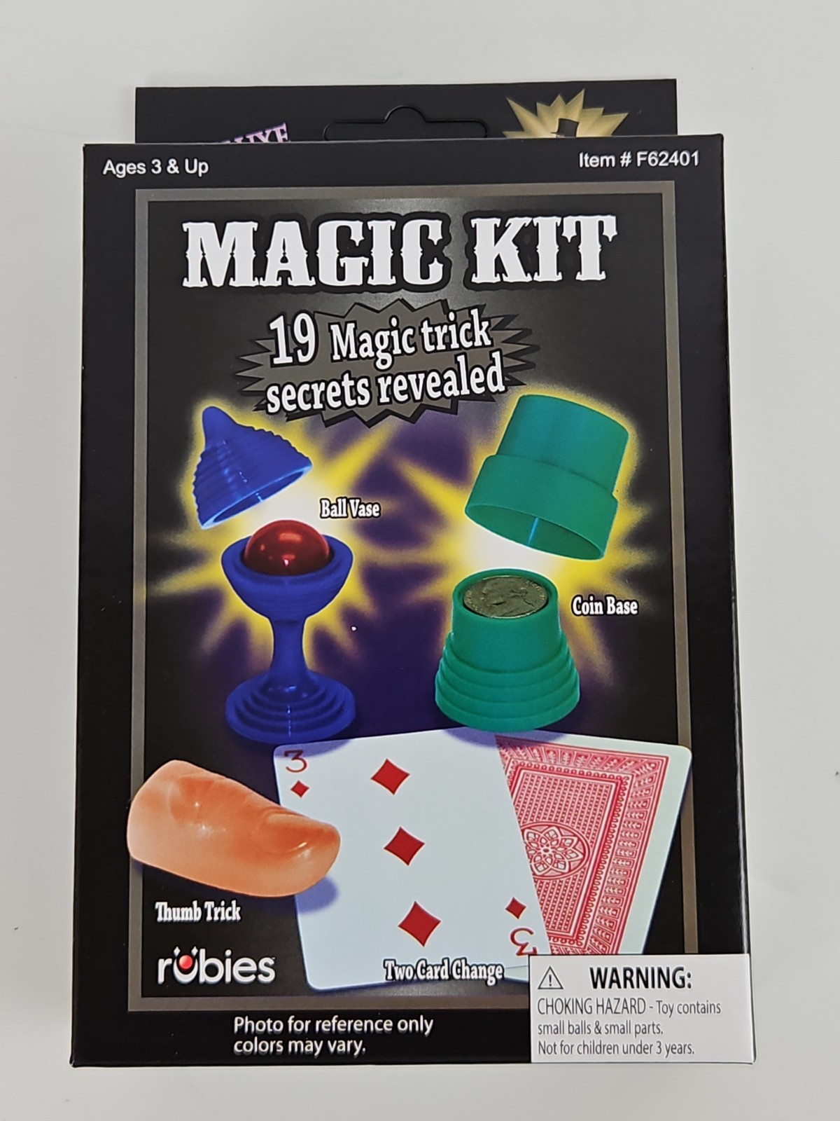Magic Kit Ball Vase Thumb Trick Coin Base And Two Card Change New