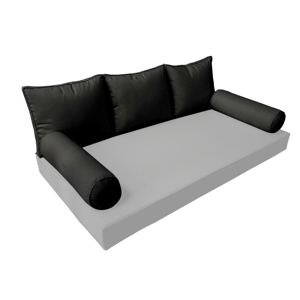 |SLIPCOVER ONLY| S3 Outdoor Bolster Backrest Pillow Covers Same Piped Full AD109