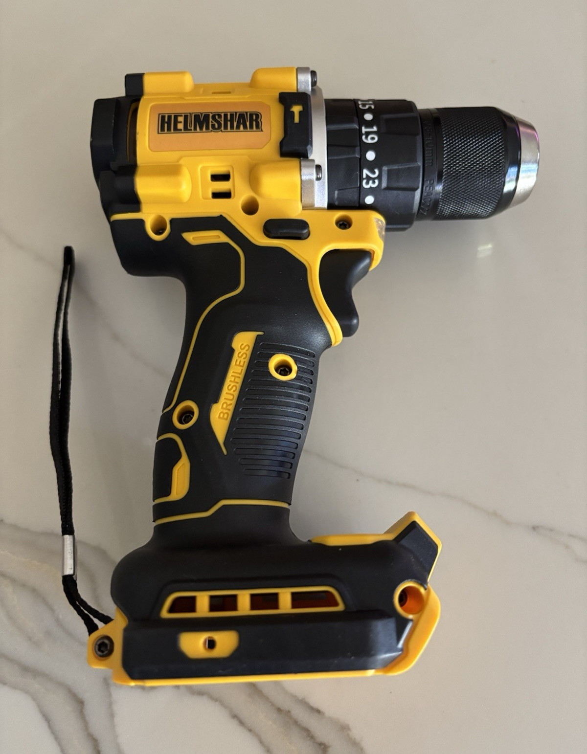 NEW HELMSHAR 20V Brushless Hammer Drill 3/8” Chuck DeWalt Battery Compatible