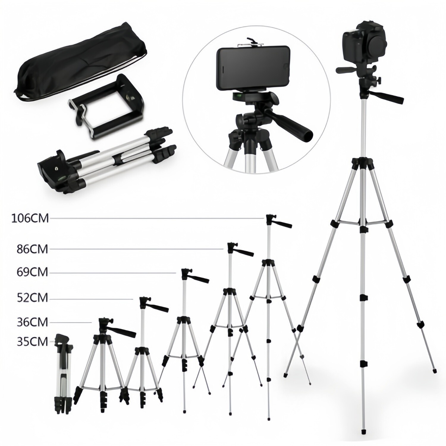 40" Professional Camera Tripod Stand For DSLR Canon Nikon Sony Cameras + Bag USA