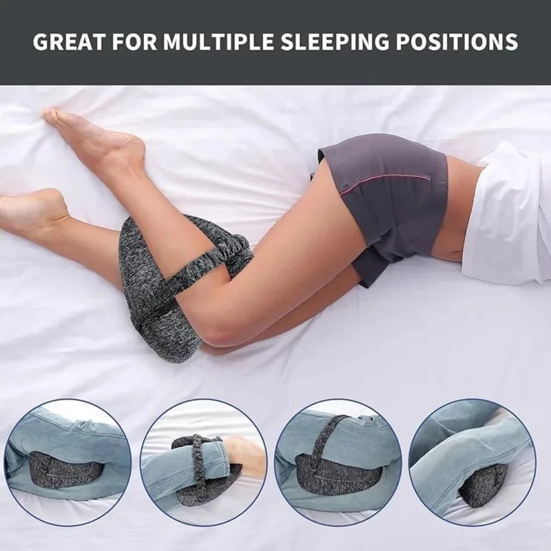 Memory Foam Knee Pillow for Side Sleepers Sciatica Hip Joint Back Pain Relief