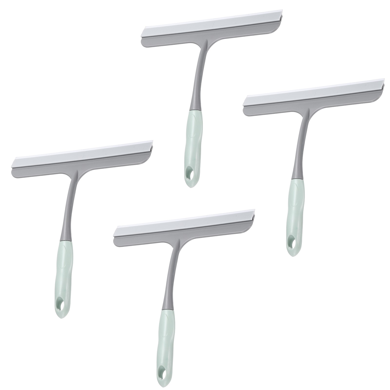 4 Pack 9 Inch Shower Squeegee for Glass Doors & Mirrors, Blue