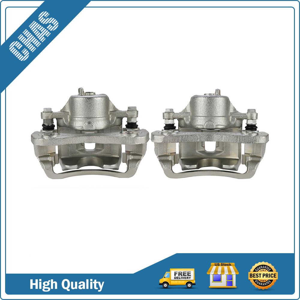 Brake Front Calipers w/ Bracket Pair 2 For 06-10 Hyundai Sonata 10-2013 Kia Soul