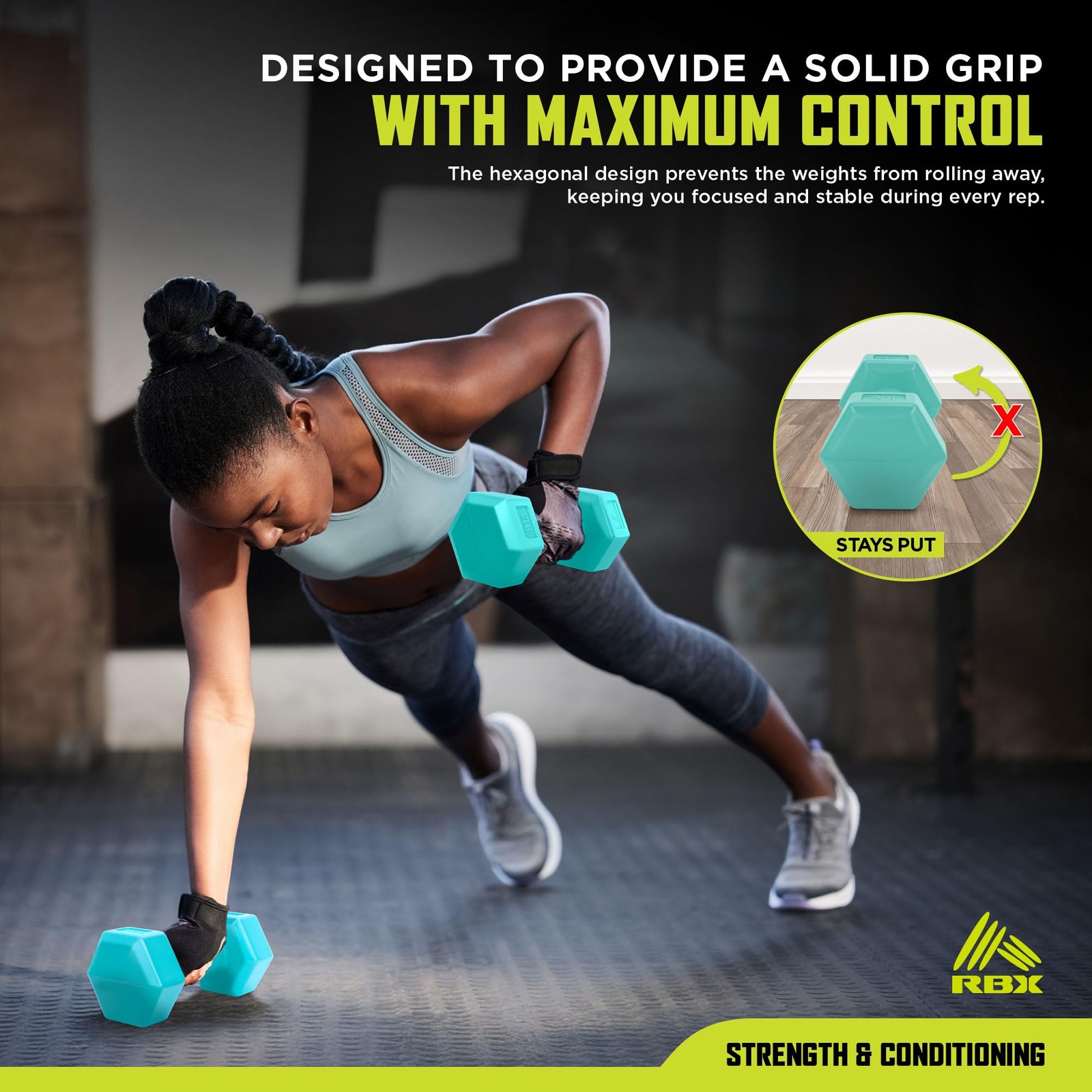 4lb Hex Dumbbell Set Compact Weight for Strength Training & Cardio