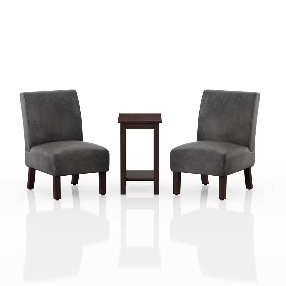Lisette 3-Piece Gray Table Set