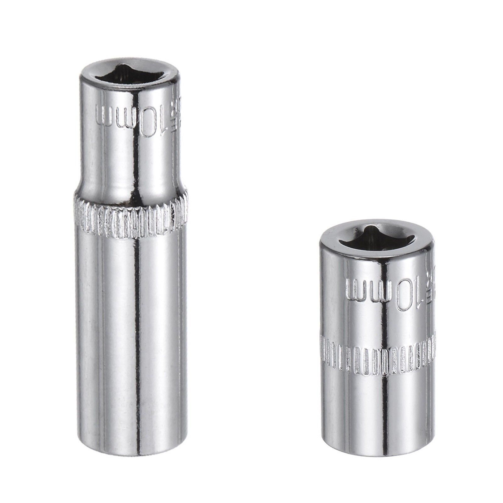 6-Point Cr-V Socket 1/4" Drive 10mm for DIY Hand-Making Repair 8Pcs
