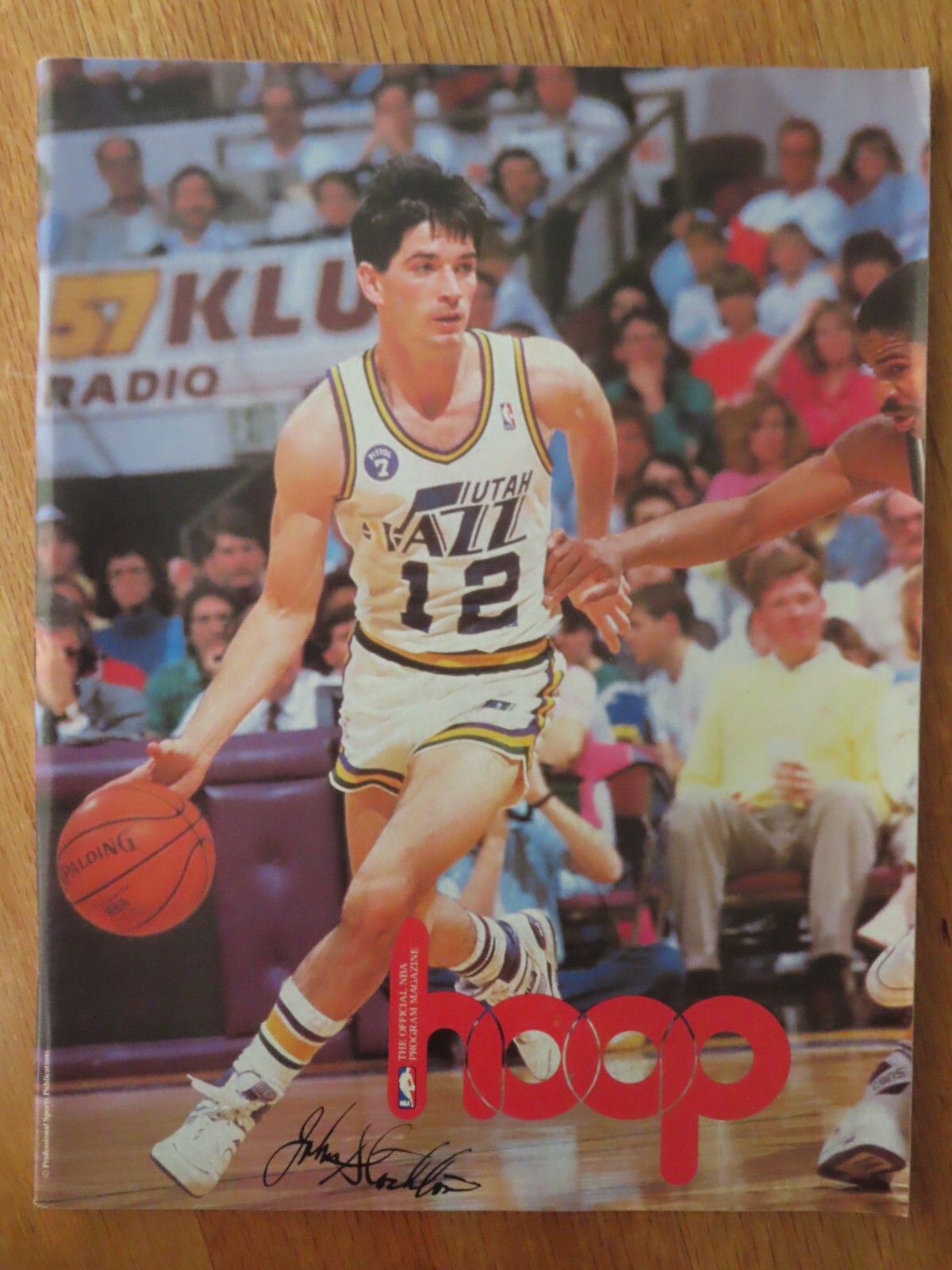 HOOP BOSTON CELTICS vs UTAH JAZZ 12-14-88 Program KARL MALONE JOHN STOCKTON BIRD