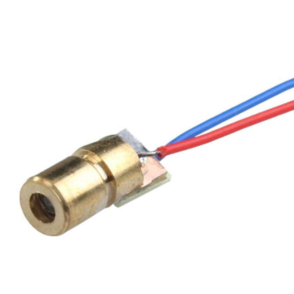 40PCS 650nm 6mm 5V 5mW Red Laser Dot Diode Module Copper Head Red USAA