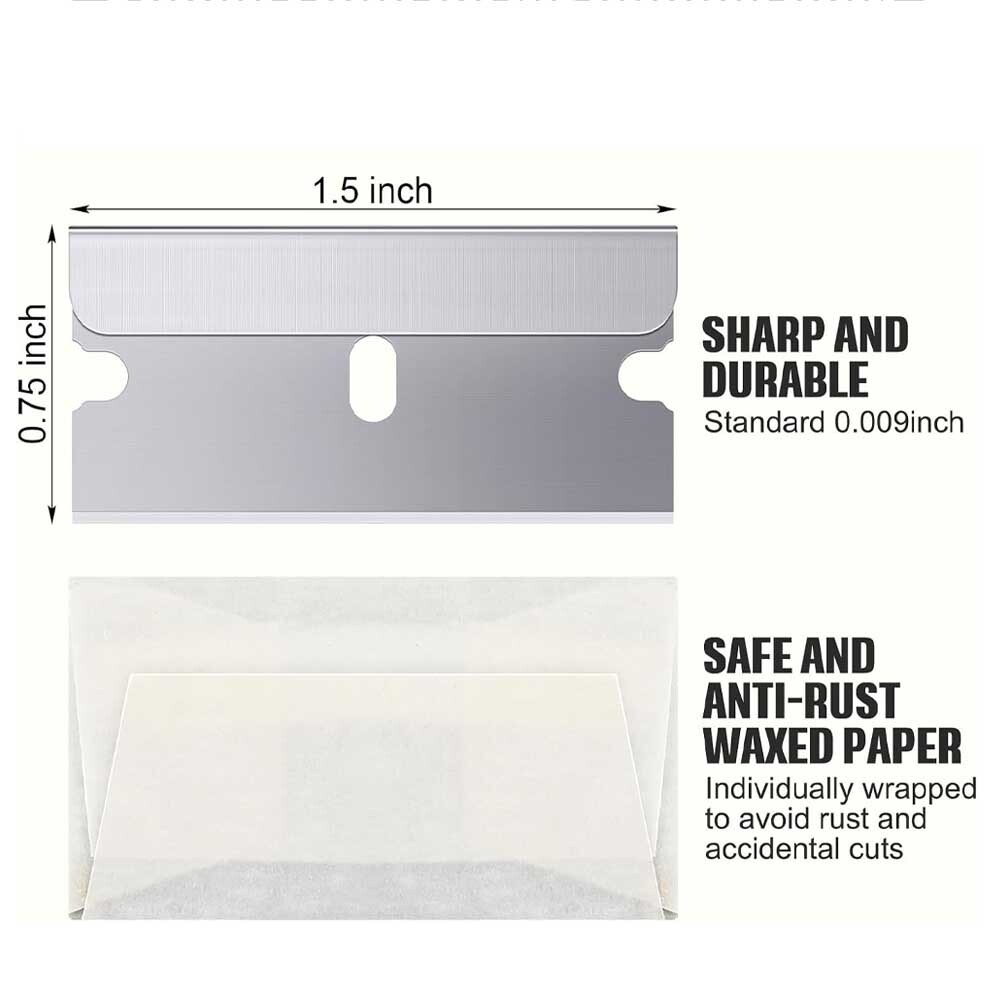 400xSingle Edge Razor Blades,Replacement Box Cutter Blades,for Removing Labels
