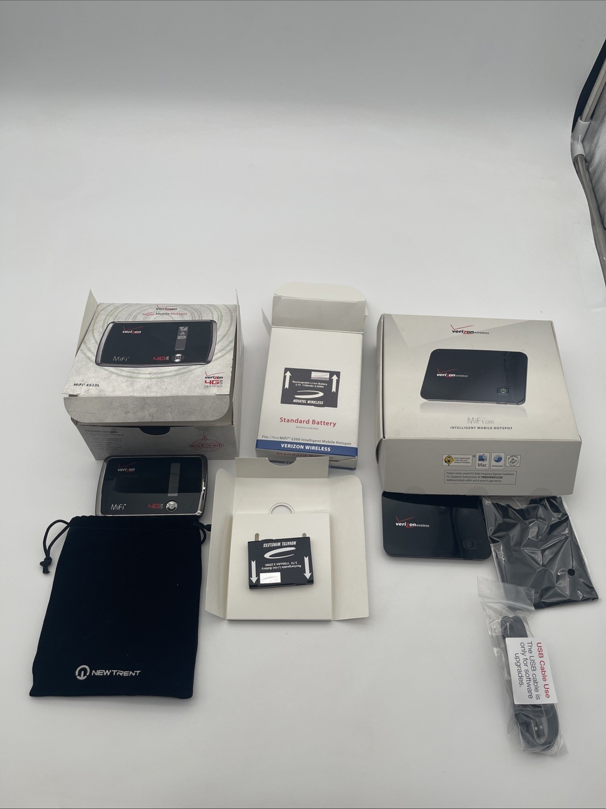Lot Of 2 Verizon Wireless Mobile Hotspots / Mifi 2200 & Mifi 4510L