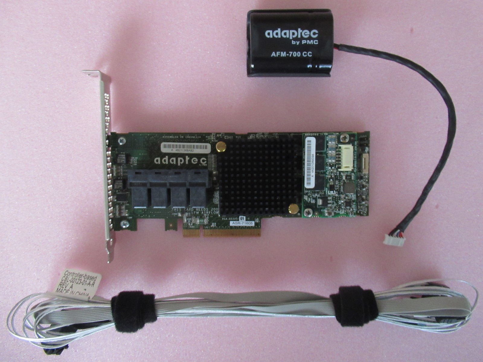 Adaptec ASR-71605 1GB Cache 16-Port 6Gbps Raid Controller + Battery & 4HDD Cable