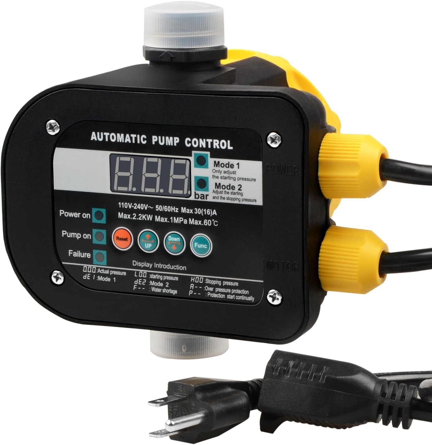 Advanced Digital Pump Controller: Waterproof, Adjustable Pressure, Dual Modes=