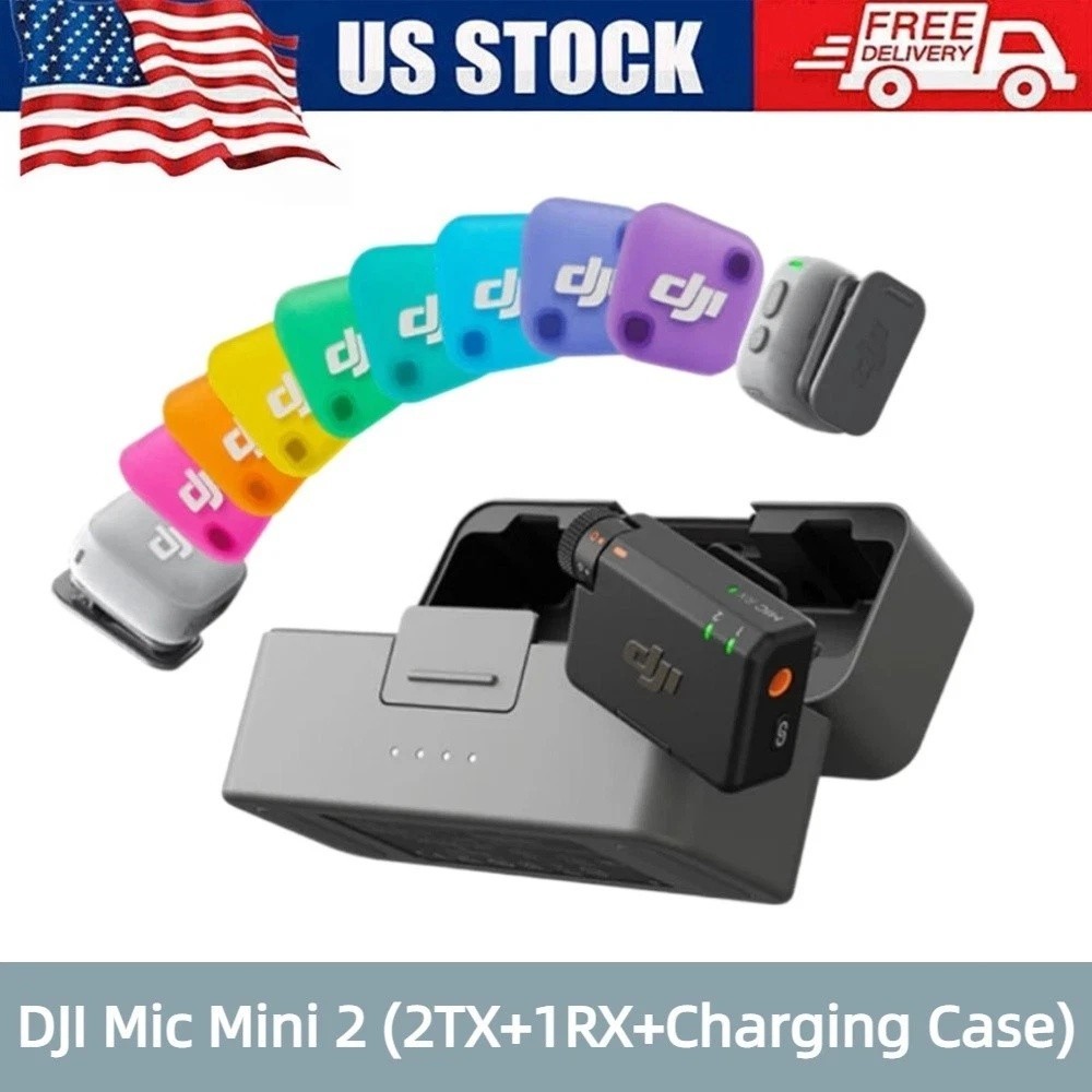 DJI Mic Mini 2 (2 TX + 1 RX + Charging Case) Wireless Lavalier Microphone Vlog