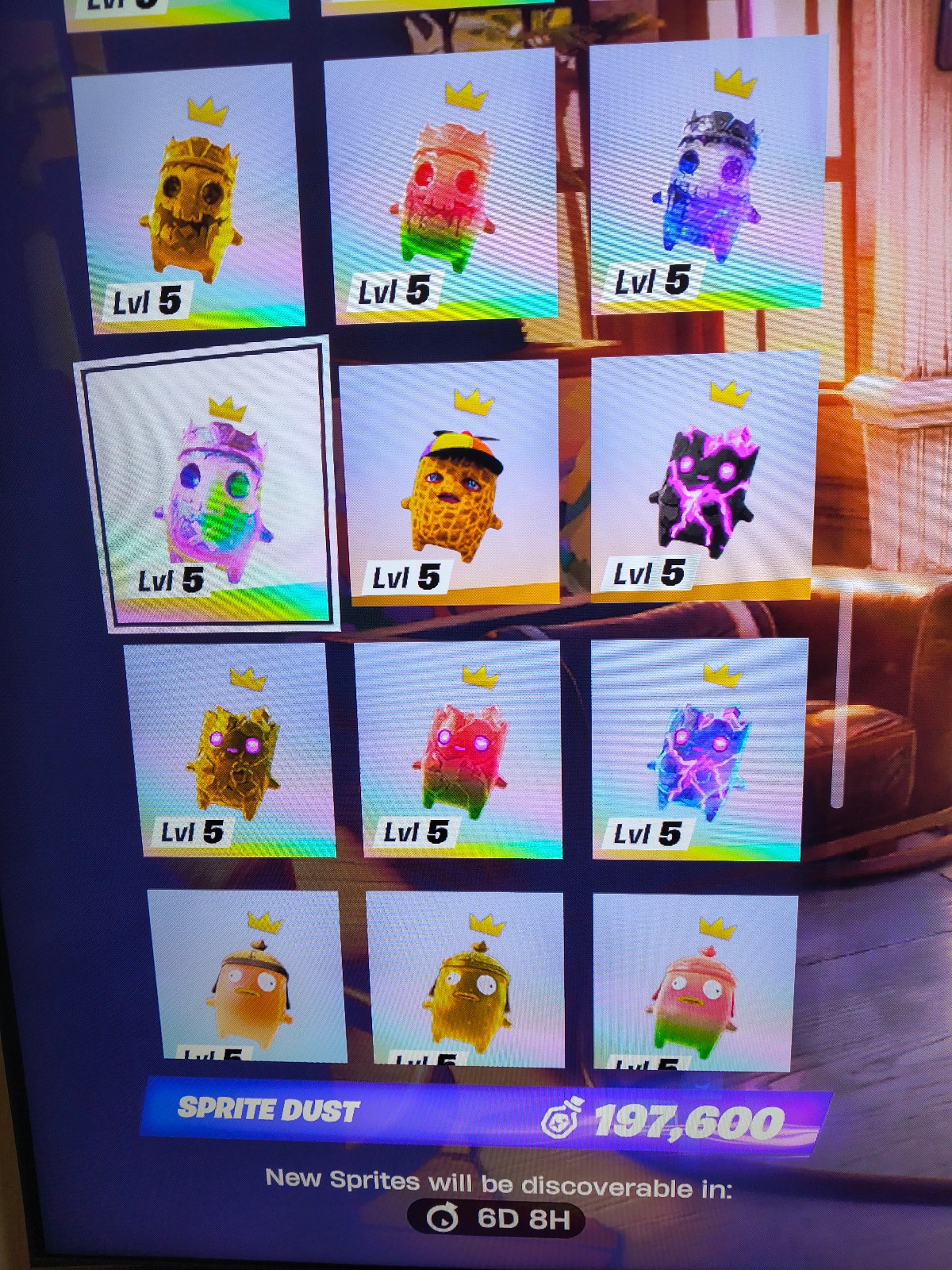 Fortnite- Any Spirit at level 5 (Galaxy, Gummy, Regular, Gold)