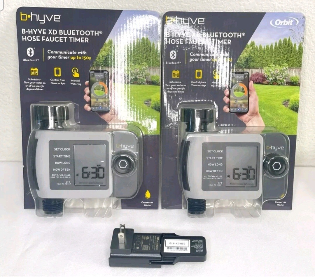 Orbit B-Hyve XD 1-Port Smart Home Watering Timers (2-Pack) with B-Hyve Wi-Fi Hub
