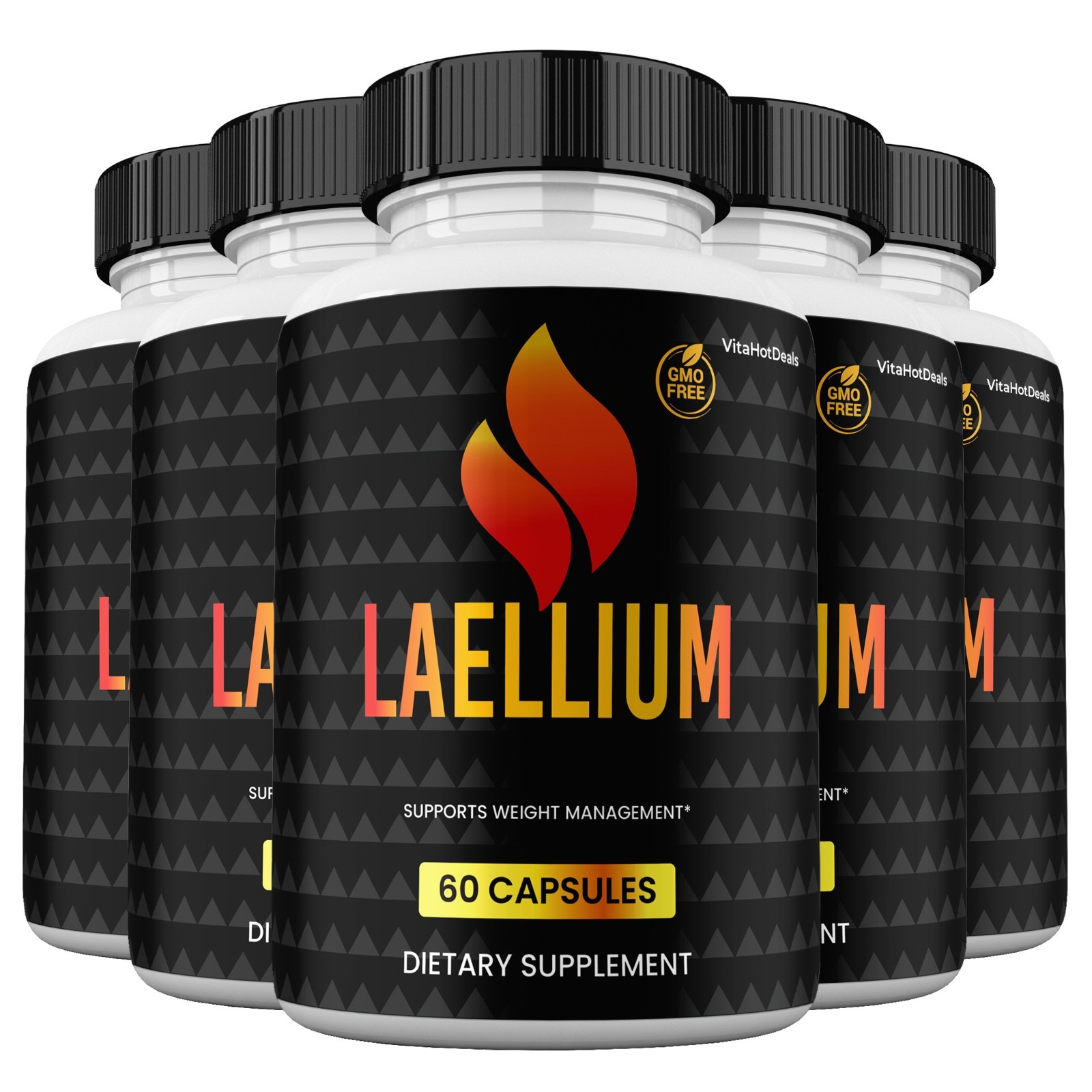 Laellium Capsules, Max Strength Formula, Laellium Supplement (5 pack)