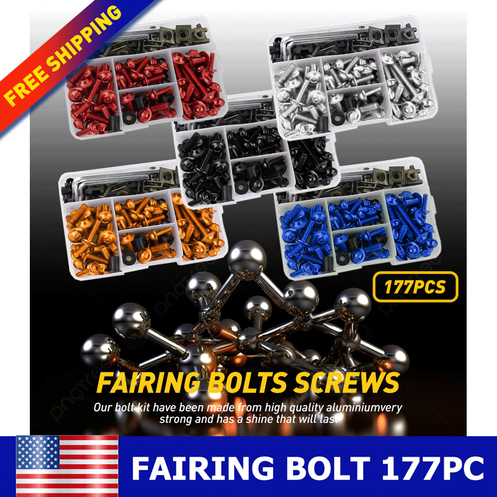 177pcs Complete Fairing Screws Bolts Kit For Kawasaki Ninja EX250/250R 300R 400R