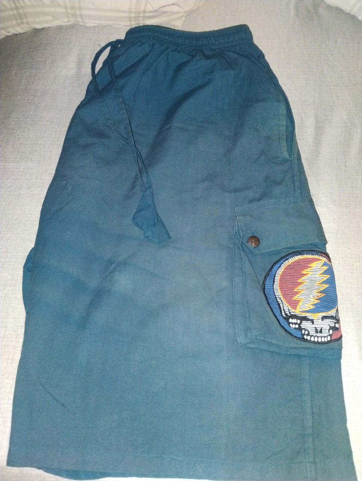 Grateful Dead Jayli Clothing Men's Shorts Size XXL Faded Steal Your Face Green